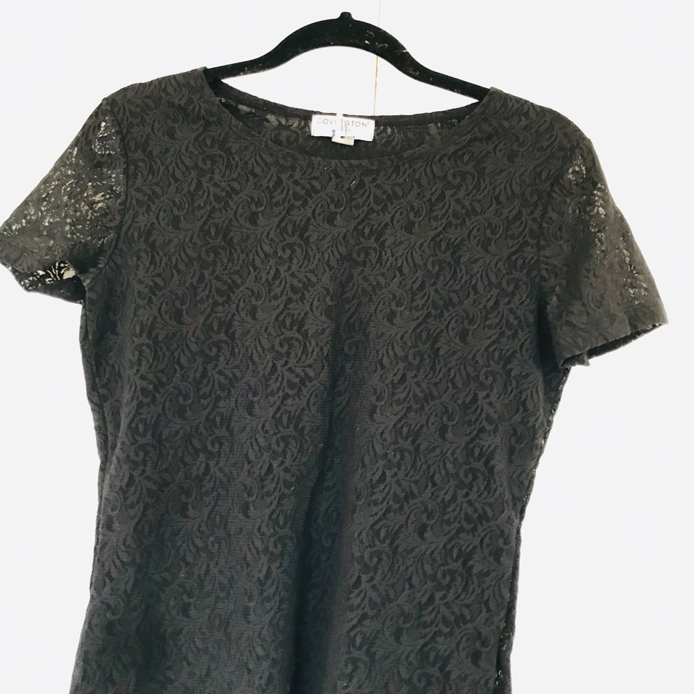 lace black shirt
